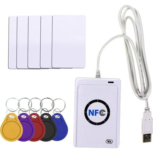 ACR122U NFC RFID Reader USB Smart Card Writer SDK M-ifare Copy Clone Software Copier Duplicator Writable S50 13.56mhz UID