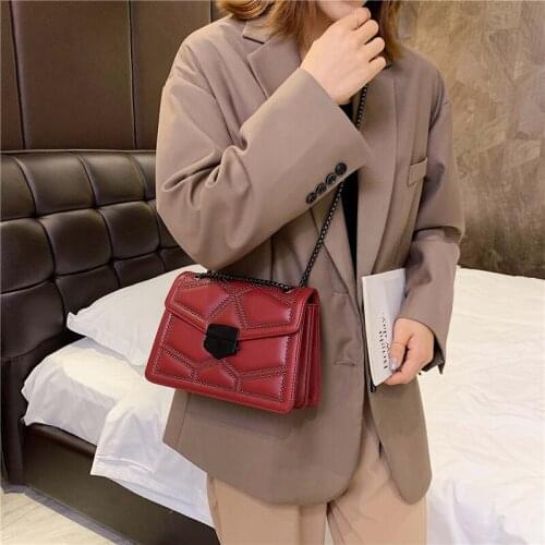 Senmeixi Vintage Rivet Chain Shoulder Messenger Crossbody Bags Women Handbags Fashion Ladies Clutch Casual Totes Female Purse