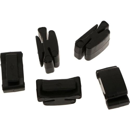 Tooyful 5 Pieces Rubber Picks Plectrums Holder Case Portable Stringed Instruments for Acoustic Electric Guitar Parts -Black