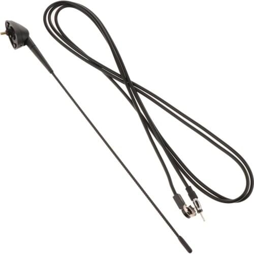 Replacemen Front Roof Mounted Aerial Antenna Mast in Black with a Round Base Suitable Replacement for Most Fiat Models