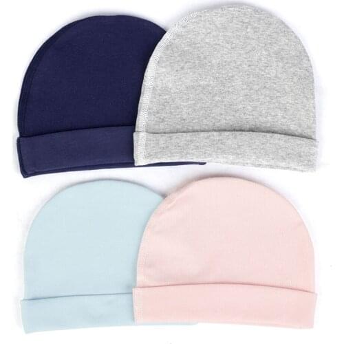 Winter Warm Flanging Hats For Baby Girls Boys Fashion Kids Slouchy Skullie Beanies Caps Soft Solid Color Toddler Cotton Hats