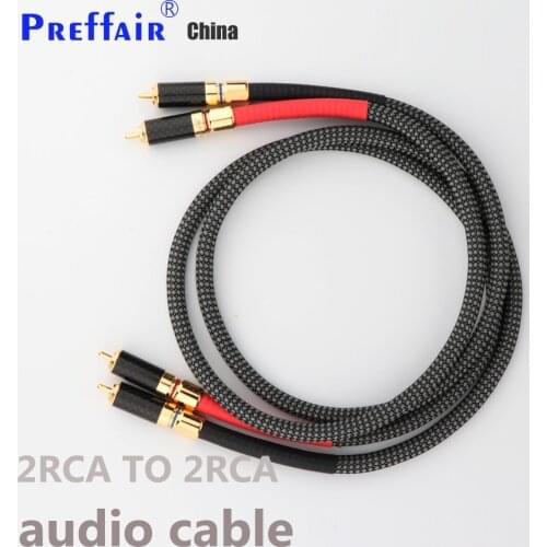 One Pair Preffair High Purity Silver Plated RCA Audio Interconnect Audio Cable With R1701 RCA Plug