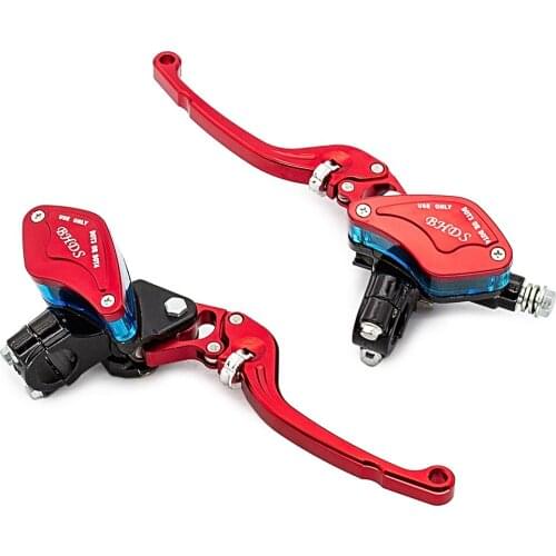 Pair 22mm 7/8'' Front Left Right Brake Handle Racing Motorcycle Honda Yamaha Kawasaki Master Cylinder Brake Pump Lever Red
