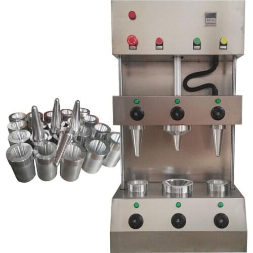 110V 220V Popular Pizza Cone Machine Has Two Cones And One Umbrella Stainless Steel Commercial Pizza Cone Forming Machine