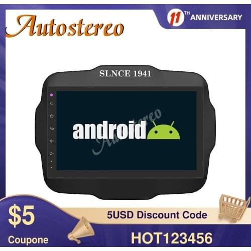 2 Din 8 Core Android 10 Car No DVD Player GPS Navigation For Jeep Renegade 2016-2018 Multimedia Player Auto Radio Head Unit RHD