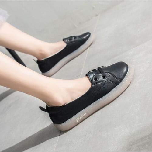 Shallow mouth flat white shoes 2021 summer simple and versatile breathable soft sole comfortable ladies casual shoes trend