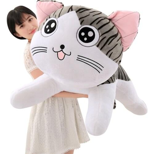 Big Cat Plush Toys Chi Chis Cat Stuffed Doll Plush Animal Dolls Cheese Cat Stuffed Toys Dolls Soft Pillow Cushion for Kids