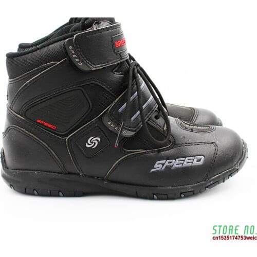 Mens Women Ankle Boots Motorbike Riding Protective Non-slip Breathable Off-Road Moto Racing Shoes A005