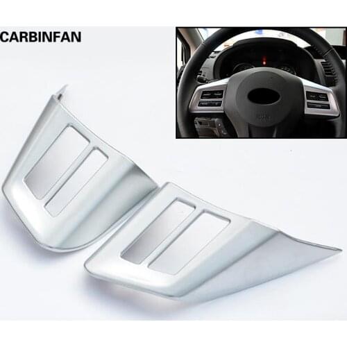 ABS Steering Wheel Sequins Cover Trim Decoration 2pcs/set For Subaru XV 2012 2013 2014 2015