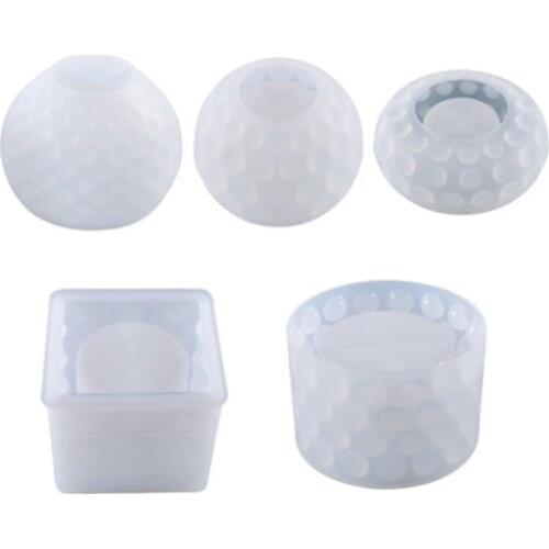 DIY Crystal Five Shapes Dot Storage Box Mold for Jewelry Making Candle Potted Wave Mold Epoxy Resin Box Jewelry Tools Moulds