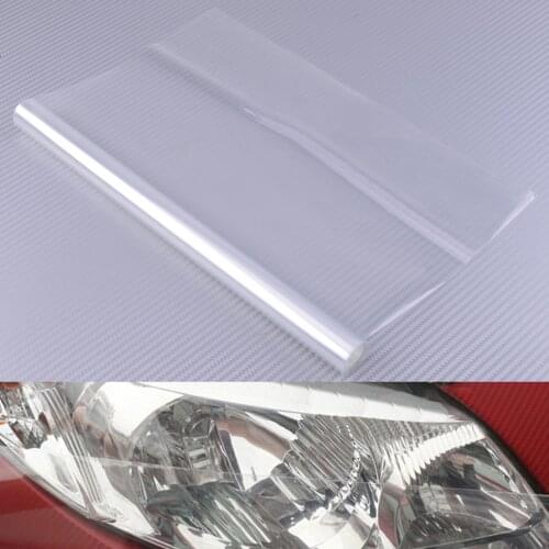 DWCX 1Pc Car Clear Waterproof Transpatent Headlight Brake Tail Lamp Protection Vinyl Film Sheet Wrap Decal Cover 30 x 100cm