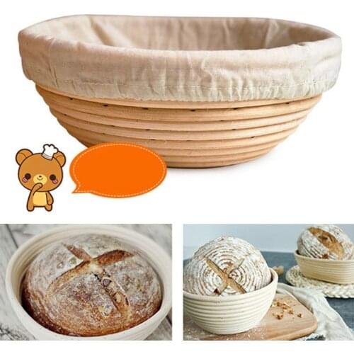 Fermentation Rattan Basket Baking Utensils Round Bread Basket Cloth Cover(Not including basket)
