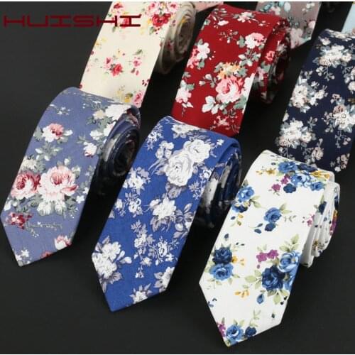 HUISHI Bowtie Fashion Cotton Flower Necktie Classical Colorful Floral Stitching Lovely Ties Handkerchief Designer Handmade Gifts