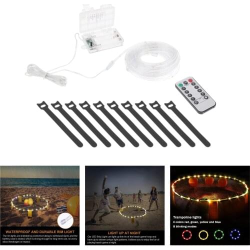 Battery Operated Rope String Strip Lights with 8 Modes Remote Control Dimmable Timer Outdoor Waterproof LED Light for Christmas