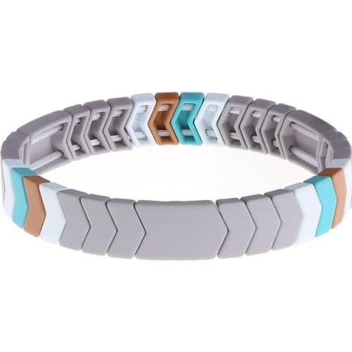 JBL0017 2020 new design multicolor bohemian Geometric bracelet Paint Adjustable Stackable Bangle men women charm couple jewelry