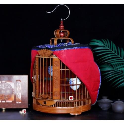 Thrush birdcage bamboo boutique full set of accessories guizhou old bamboo material sichuan cage carved myna bird cage largehand