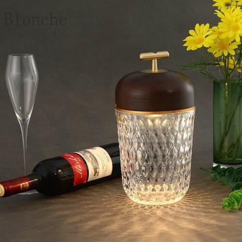 Creative Pine Cone Table Lamp Saint Louis USB Touch Dimming Portable Crystal Lamp Camping Bedroom Atmosphere Light Holiday Gift