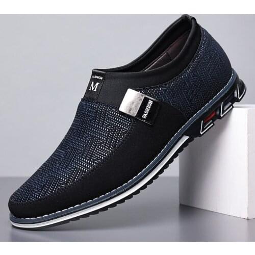 New Men Casual Shoes High Quality Elastic Band Fashion Design Solid Tenacity Comfortable Mens Black Shoes Big Sizes 38 - 46 -50