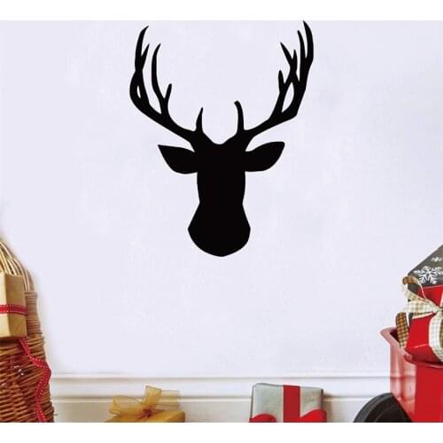 New Design Deer Head Wall Decal Stickers Animal Pattern Vinyl Mural Wall Stickers Home Living Room Modern Wall Art Decor