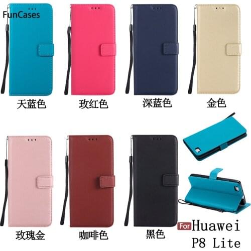 Hot Wallet Phone Case sFor Estuche Huawei P8 Lite Bracket Case Casa Business Holsters Clips Case For Huawei Ascend P8 Lite 5.0"