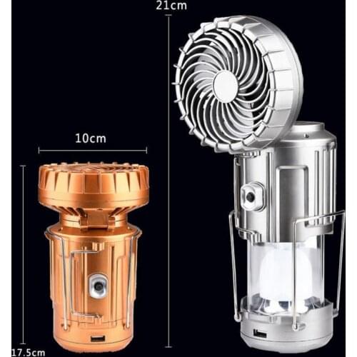 Portable Solar Electric Fan Life Waterproof Panel Charging Double Switch Barbecues Camping Solar Electric Fan for Climbing