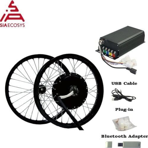 QSMOTOR 19*1.6inch Wheel Rim 3000w E-Bike Spoke Hub Motor And Sabvoton SIA7230 Controller For Electric Bicycle Motor