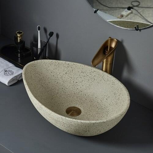 Bathroom Sink Lavamanos Art Basin Sink Counter Basin Ceramic Wash Basin for Hotel Washbasin Toilet Sink Shampoo Basin Household