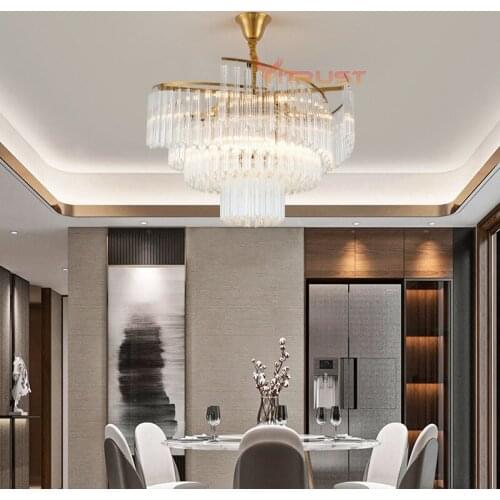 Modern Crystal Chandelier Lamps Chandeliers Hanging light Fixtures Living room Dining Bedroom Home Lighting Restaurant