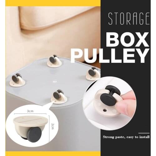 Storage Box Pulley 4Pcs/Set Adhesive Swivel Casters Universal Furniture Wheel Castor Roller For Platform Trolley Chair Paste Pul