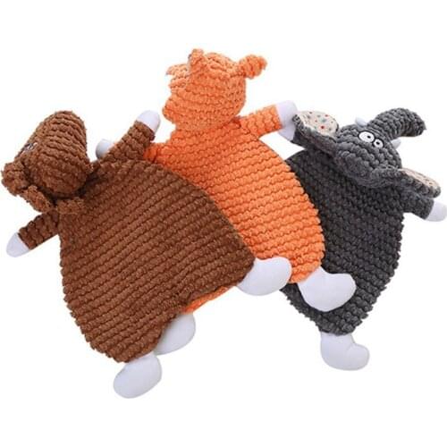 Pet Dog Chew Squeak Toys Rope Toy Monkey Bear Lion Animal Plush Toy Interactive Puppy Chew Molar Toys