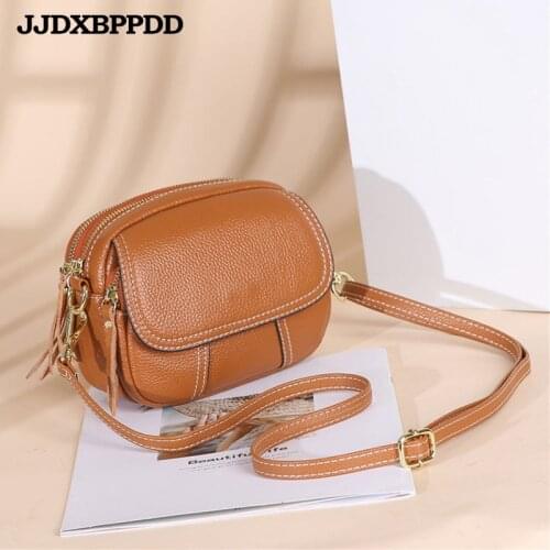 2020 New Fashion Cow Leather Flap Women Messenger Bag Small Shoulder Bag Lady Mini Handbag Designer Brand Female Crossbody Bag