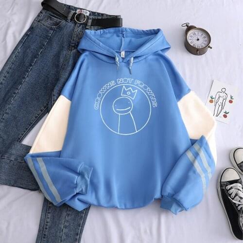 2021 Dream SMP Crowns Not Frowns Letter Print Hoodies Sweatshirts Men/women Pullovers Unisex Streetwear Fashion Clothing