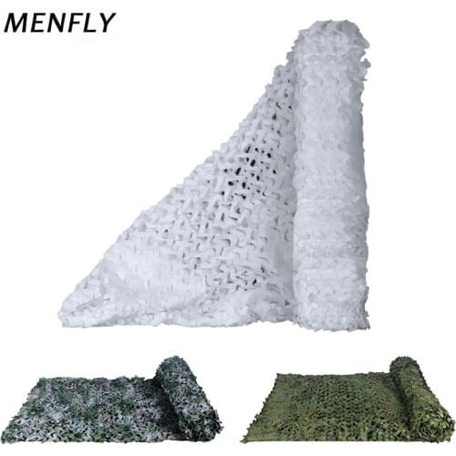 MENFLY 3x3M Interior Decoration Single Camouflage Network Christmas Match Pure White Netting Window Sunshade Carport Shade Net