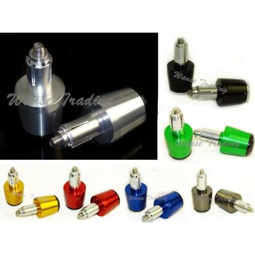 Waase CNC Aluminum Universal 7/8" 22mm Racing Handlebars Grip Handle Bar Ends Weights Cap Sliders Conical
