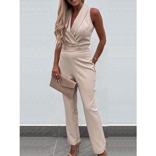 Women Elegant Solid Turtleneck Jumpsuits Sexy Backless Long Sleeve Office Rompers Fashion Casual Female Wide Leg Pants Overalls