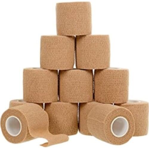 1pc 2.5cmx4.5m Non-woven Skin Color Self-adhesive Elastic Bandage Sports Protection Bandage for Finger Bandages First Aid Kit