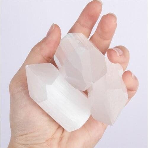 Sporadic 1pc Natural Selenite Pillars White Plaster Column Chakra Stones Energy Stone White Crystal Home Ornaments Decor