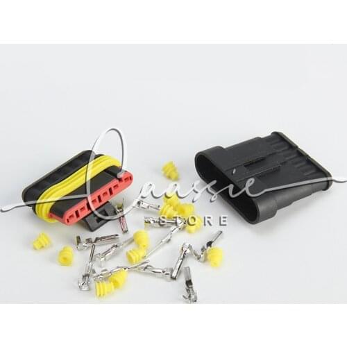 10 sets Kit 6P 6Pins Way AMP 1.5 Super seal Waterproof Electrical automotive Wire Connector Plug for car Motorcycle