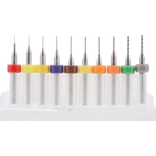 10Pcs 0.1-1.0mm Nozzle Cleaning Drill Bit Mixed 3D Printer Nozzle Cleaning Drilling Tools MK7 MK8 RepRap Drill Bit Kit
