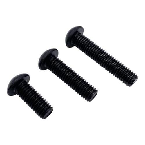 100pcs 2#-56 UNC allen bolts button head socket cap drive screws dome male screw full thread pitch black carbon steel 5/32"-1" L