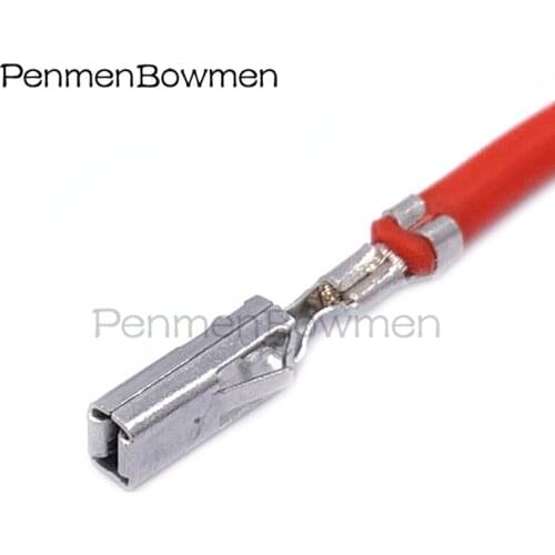 2.8MM Brass Tyco AMP Car Splices Female Wire Terminal Crimp Cable Pins for Auto Connector 4D0971992 4D0 971 992 With 16AWG