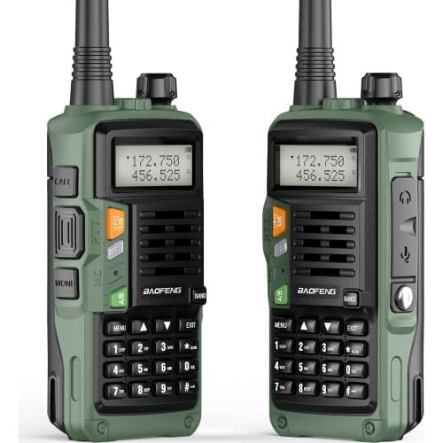 2021 New 2PCS BaoFeng UV-S9 Plus (136-174MHz VHF& 400-520MHz UHF) 10W Dual Band Two-Way Radio Original Support USB Charging Hunt