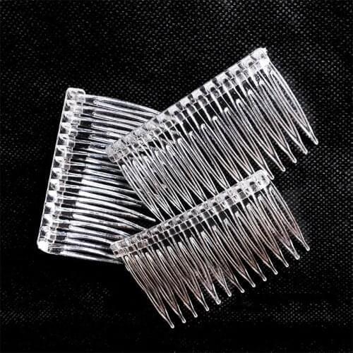 3Pcs/Lot 14 Teeth Plastic Hair Clips Side Combs Pin Barrettes Women Bridal Wedding Veil Holder Hair Comb Jewelry Accessories