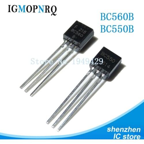 50pcs BC550B + BC560B every 25pcs BC550 BC560 TO-92 Power Transistor