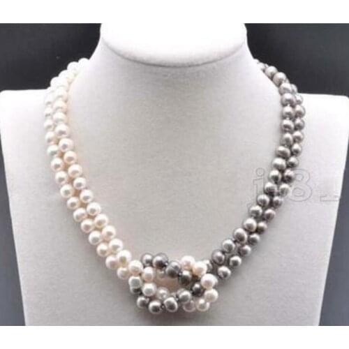 Free Shipping 925 real genuine natural pink baroque freshwater pearl necklace 8-9mm women Jewelry 18inch wholesale