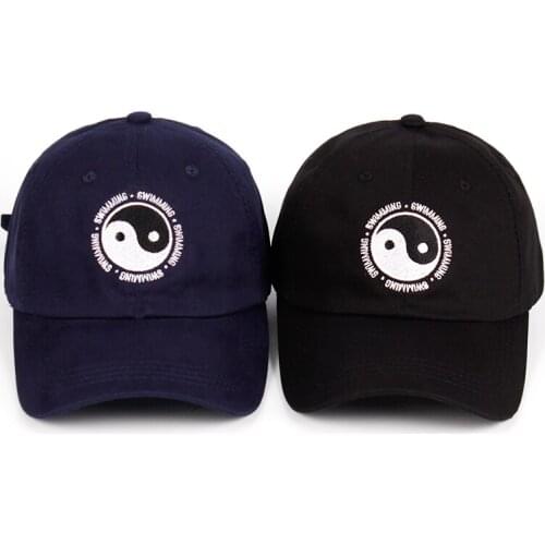 Mac Miller Dad Hat 100% Cotton Swimming Yin and Yang Gossip Embroidered Hat Snapback Baseball Cap For Men and Women 54-63cm