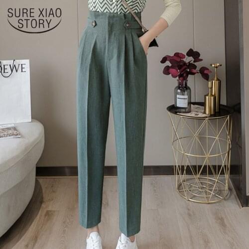 Spring Women Wide Leg Pants Autumn Korean High Waist Long Pants Work Loose Female Trousers Capris Fashion Clothes Pantalon