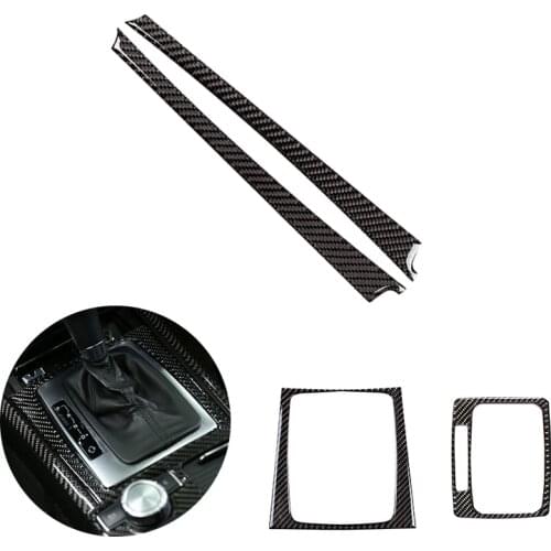 For Mercedes Benz C Class W204 2007 - 2010 2011 2012 2013 Car Center Gear Shift Panel Cigarette Lighter Carbon Fiber Cover Decor