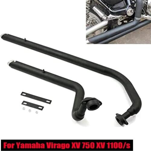 For Yamaha Virago V Star XV 750 XV 1100/S XV1100S Shortshots Staggered Full Exhaust System Pipe Drag Pipes Kit Silencer Mufflers