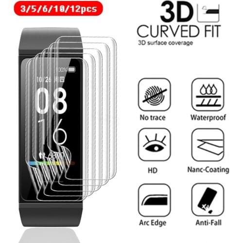 3 5 6 10 12 pcs Hydrogel Film For Xiaomi Mi Band 4C Film For Redmi Band Xiomi Band4C 4 C Screen Protectors film not glass